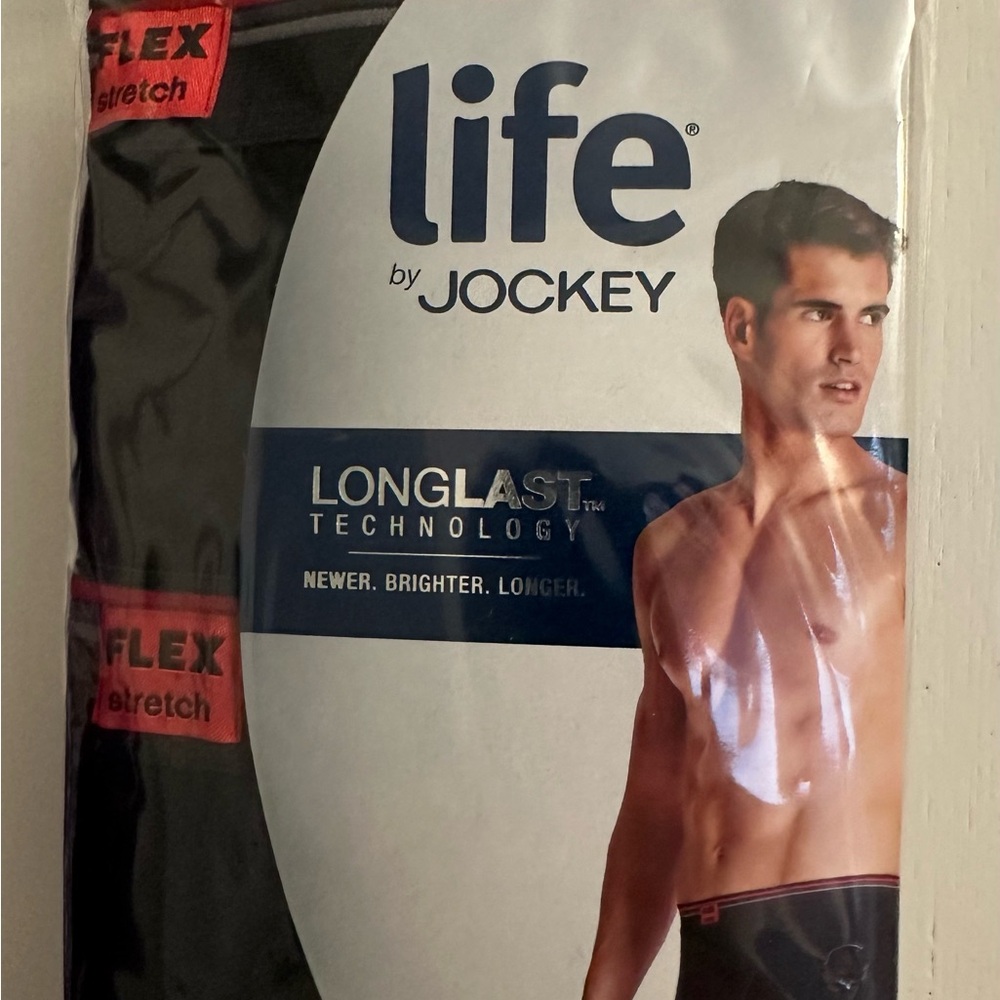 Jockey Life Men's Black Boxer Briefs size large